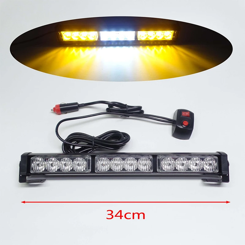 

12 светодиодный, высокая мощность, 12V, автомобильный Грузовик, стробоскоп, стробоскоп, пожарный, полицейский мигающий, аварийные предупрежда...
