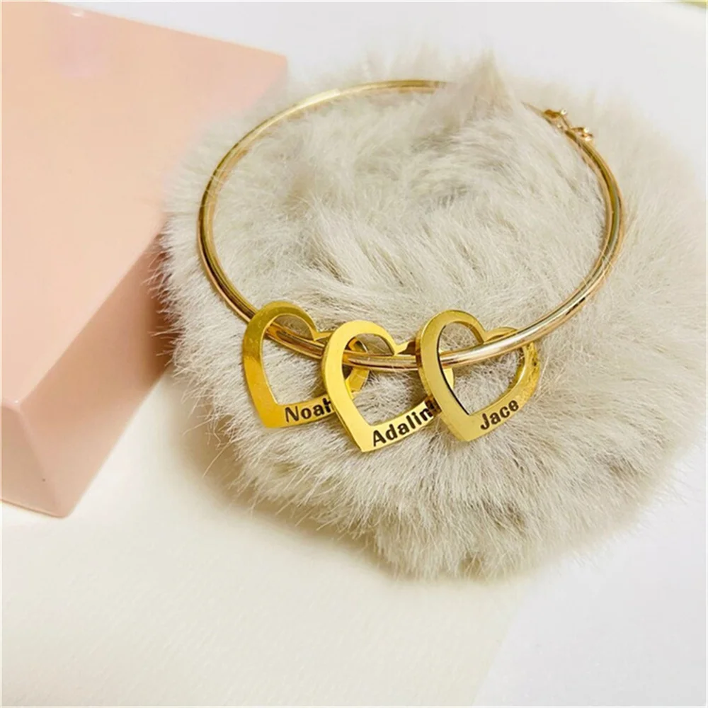 Браслет мужской из нержавеющей стали с гравировкой имени 1-9 имена |