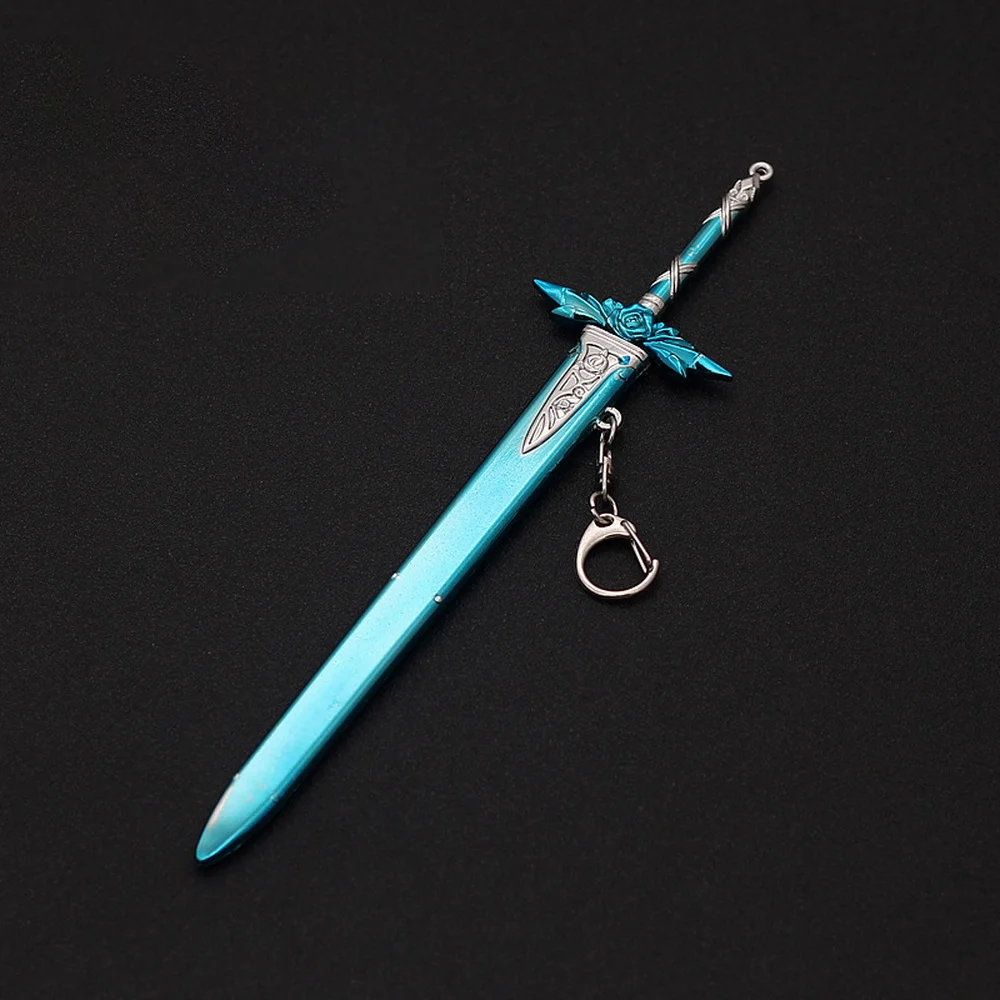 Брелок для ключей Kirito с изображением синей розы мужчин аксессуар косплея онлайн