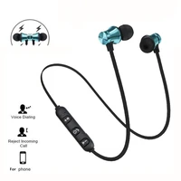 sports magnet stereo bluetooth earphone with hd mic wireless sport headset earbuds for android ios