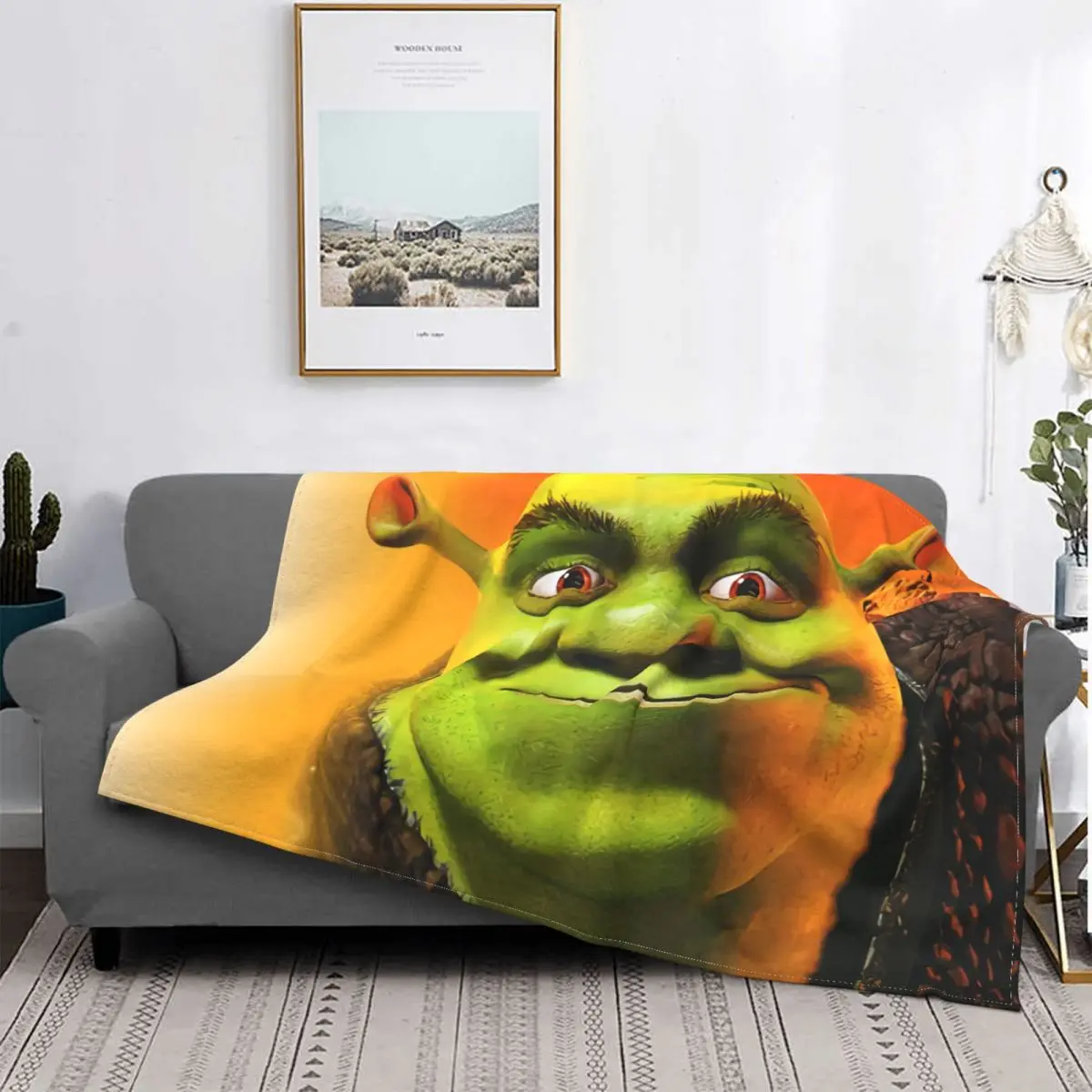 

Ultra-Soft Fleece This Is My Swamp Now Warm Flannel Cute Shrek Blankets for Bedding Home Sofa Bedspreads Throw Blanket