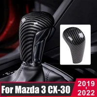 abs car gear head shift knob cover gear shift handle trim sticker for mazda 3 bp axela cx30 cx50 2019 2020 2021 2022 accessories