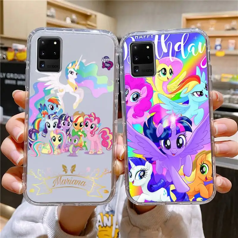

My Little P-Pony Phone Case For Samsung Galaxy S10 S10e A70 Edge S22 S23 Plus Ultra Note10 Transparent Cove
