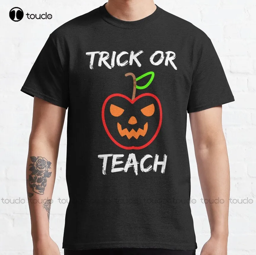 

Trick Or Teach Cute Halloween Teacher Classic T-Shirt Xxxl T-Shirts For Men Custom Aldult Teen Unisex Fashion Funny New Xxs-5Xl