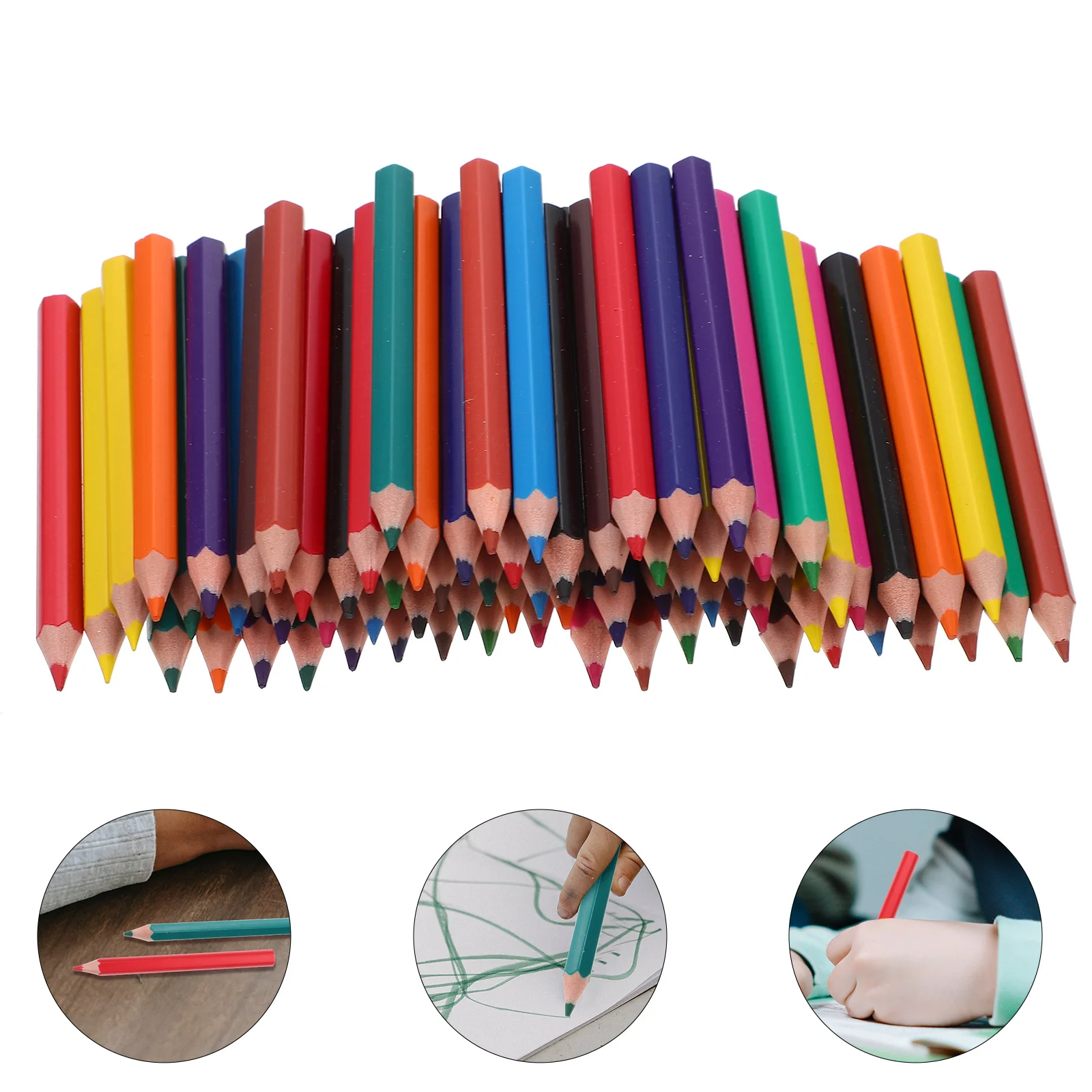 

6 комплектов мини цветные свинцовые карандаши для письма Дети Студенты цветные взрослые портативные