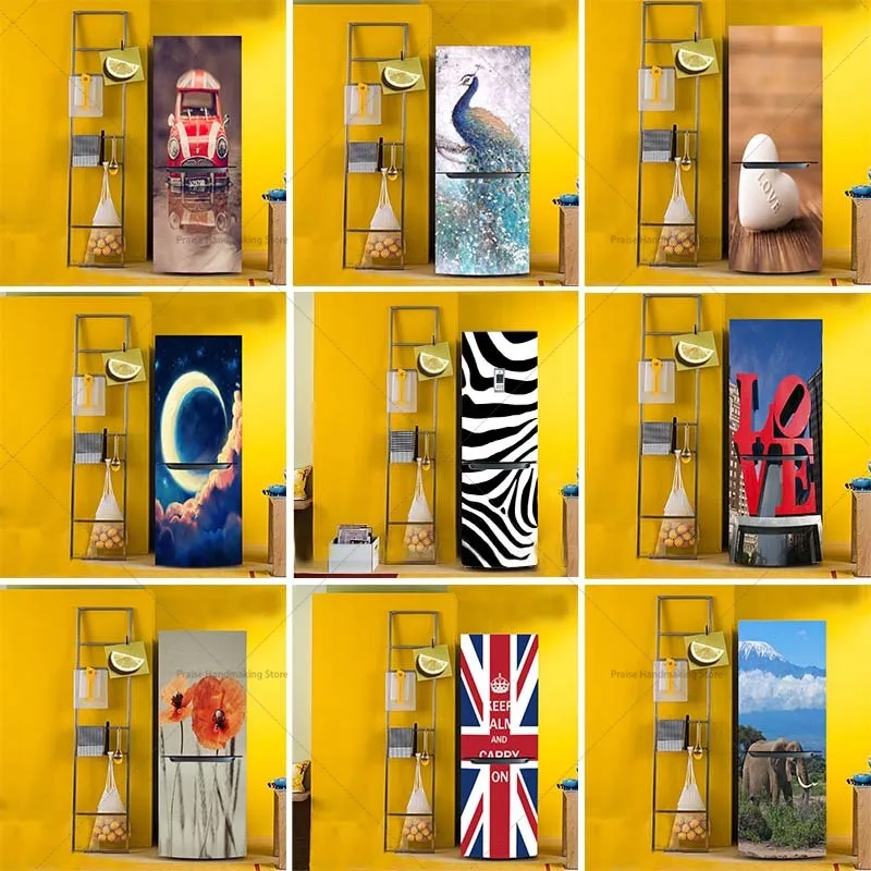 3D наклейка на дверь кухонного холодильника настенное украшение для дома