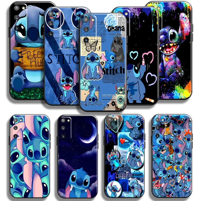

Disney Lilo Stitch For Samsung Galaxy S22 S21 S20 S10 10E S9 S8 Plus S22 S21 S20 Ultra FE 5G Phone Case Funda Black Carcasa