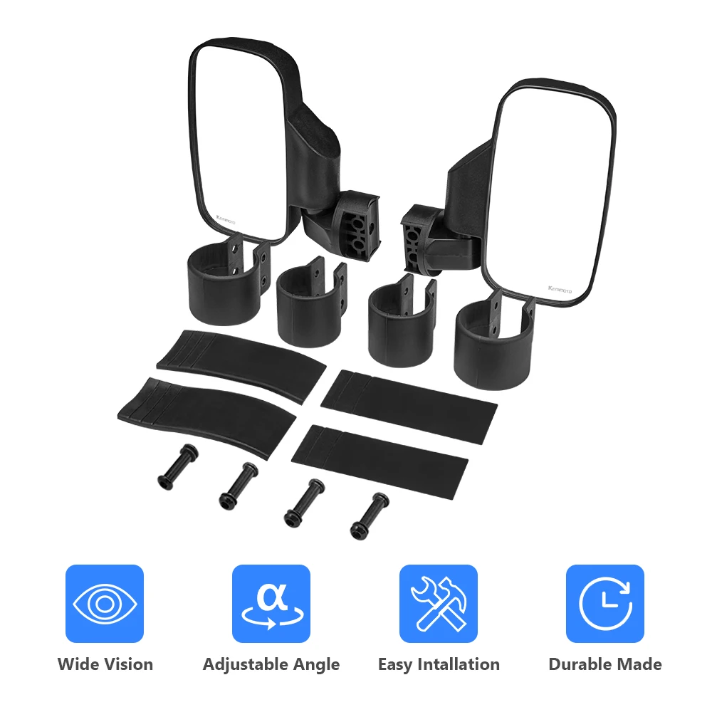 Зеркала бокового вида для Polaris RZR XP1000 900 Прочные пластиковые каркасы на колесиках