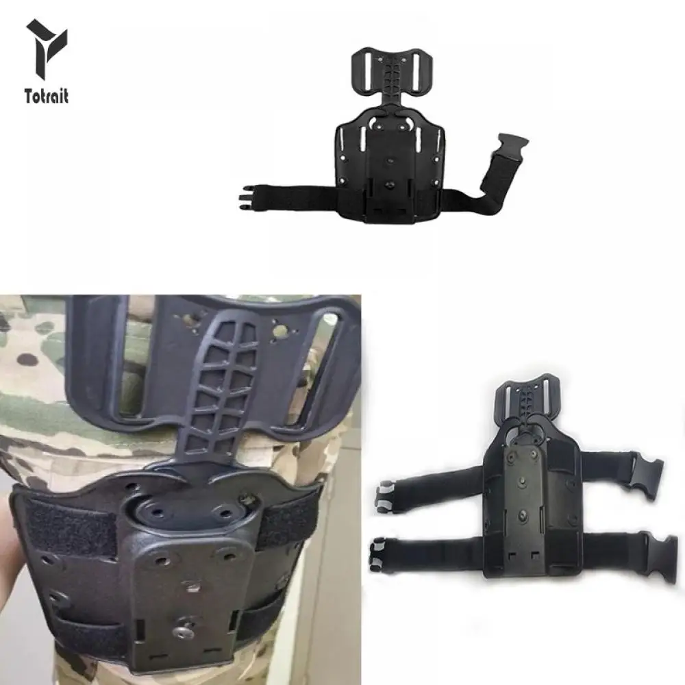 

Right Hand Totrait Tatical Waist Drop Loop Thigh Strap Hanging Holster Belt For Glock17/19 /22 /23 Airsoft Gun Case For Hunting