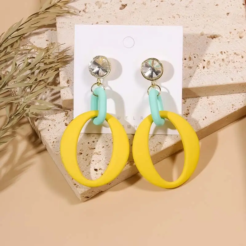 Уникальные ассиметричные серьги для женщин милые серьги-цепочки карамельных