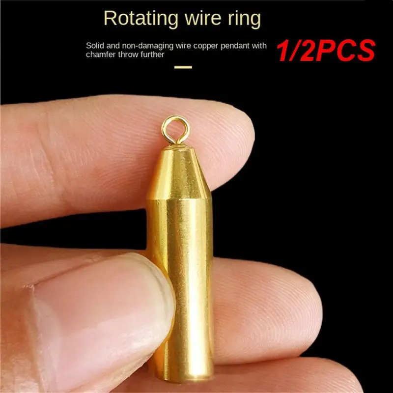 

1/2PCS /lot Fishing Weights Sinkers 1.8g 3.5g 5g 7g 10g Fishing Weights Brass Slip Sinker For Fishing Accessories