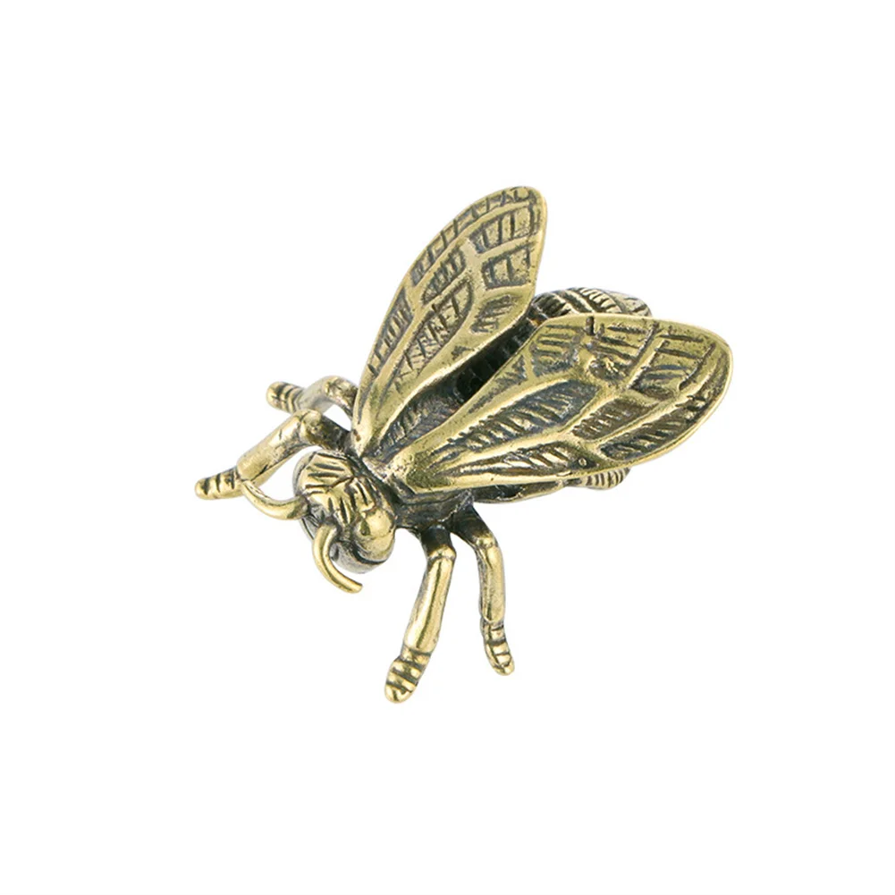

Solid Pure Copper Insect Miniatures Figurines Hands Play Ancient Handicrafts Brass Insect Ornaments Home Office Desktop Decors