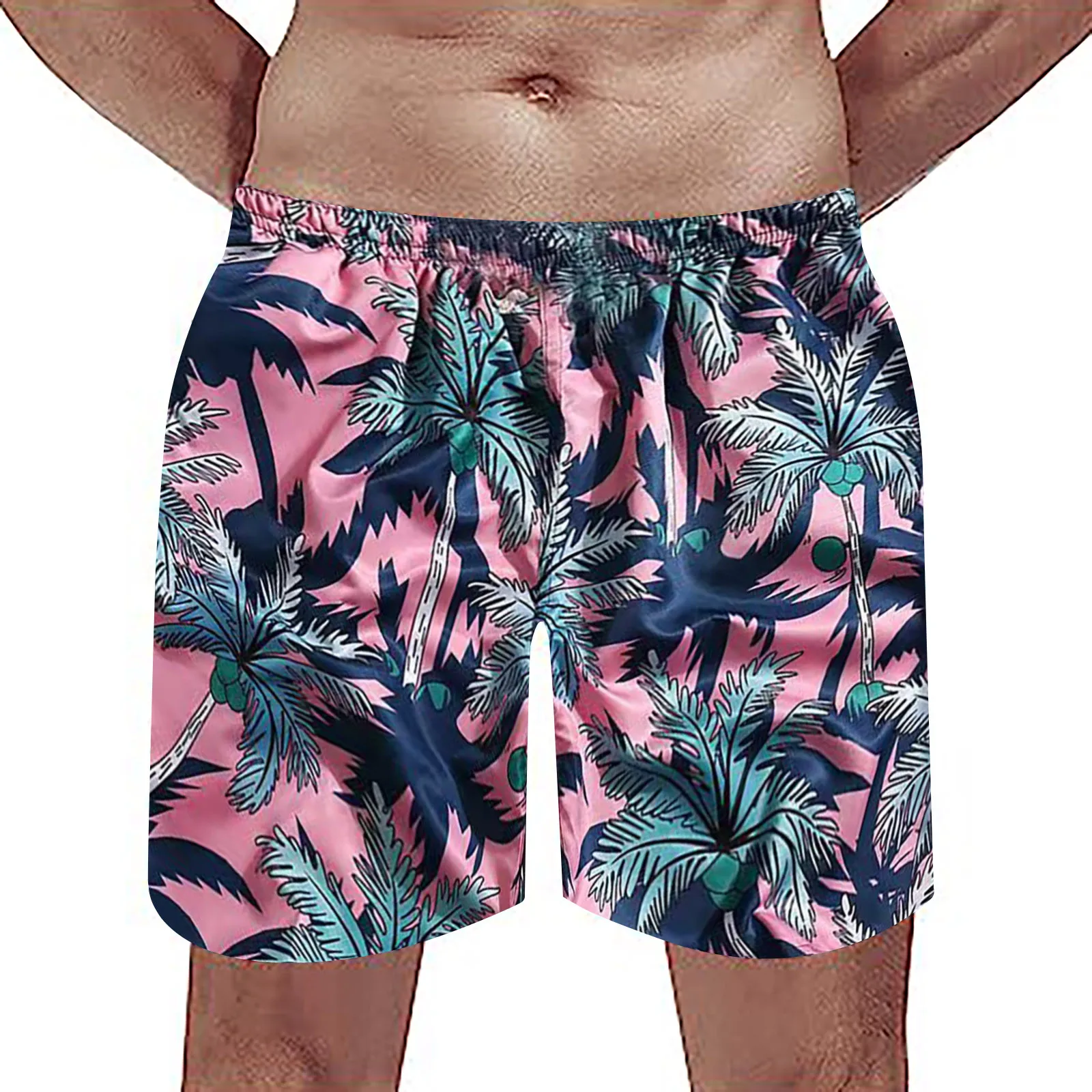 

Men's Swim Trunks Board Shorts Colorfultie Dye Elastic Waist Drawstring Pants Casual Summer Beach Swimsuit Men Under Shorts