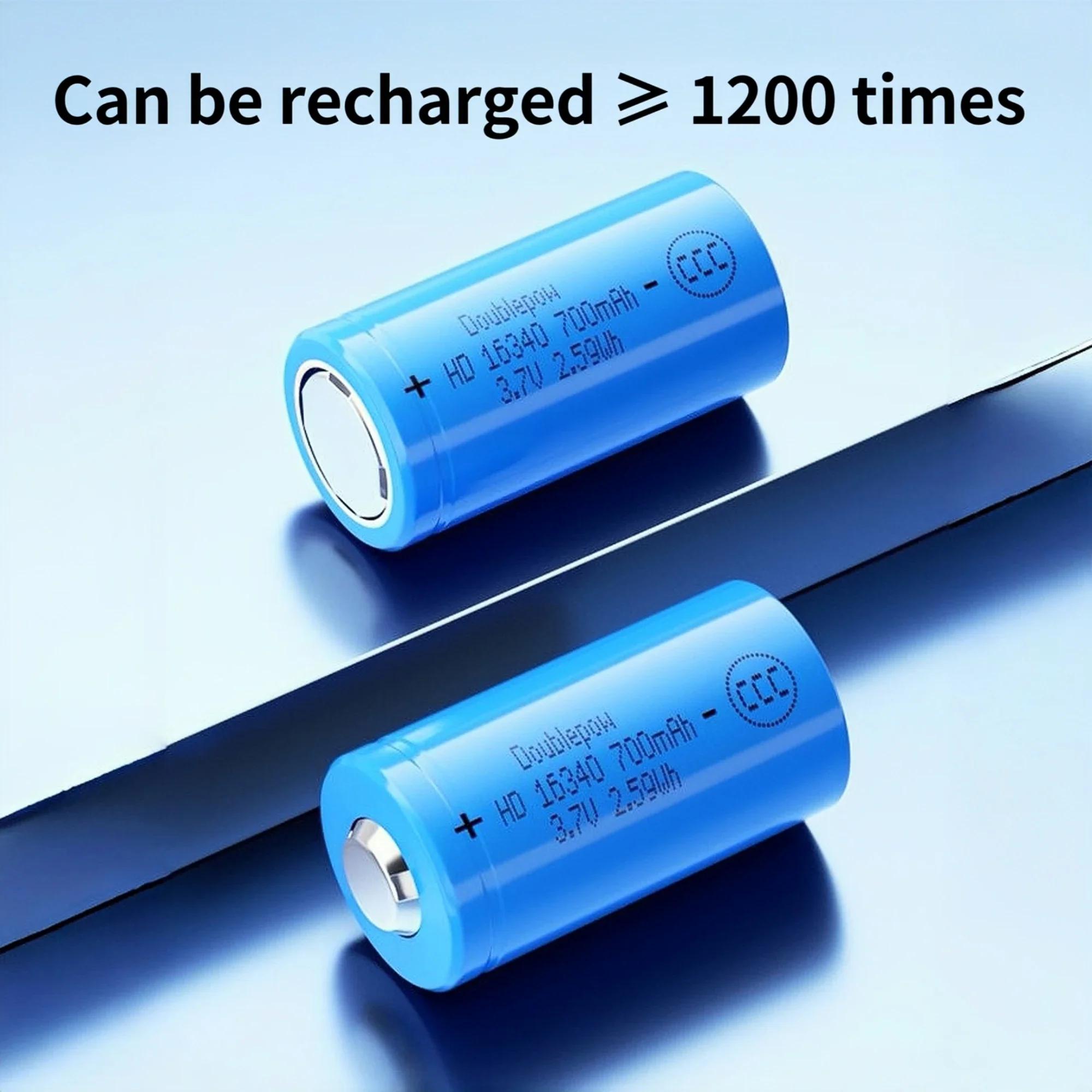 Литиевый аккумулятор 16340 CR123A 700 мАч с зарядным устройством