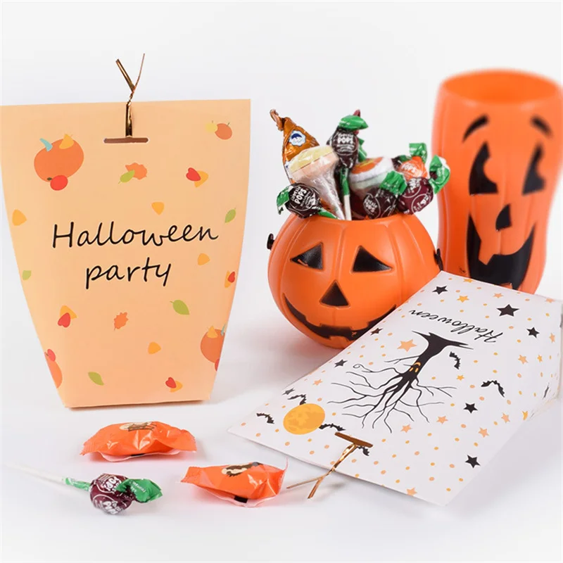 

Special white card creative Halloween candy gift box spot funny color Halloween candy box carton wholesale