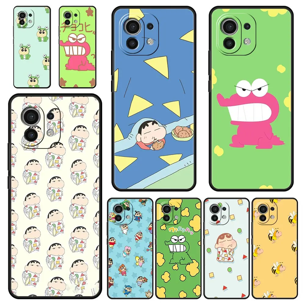 

Crayon Shin-chan Cartoon Phone Case For Xiaomi Poco X3 NFC M3 F3 M4 Mi 12 11 Ultra Note 10 Lite 11X 11T 10T Pro 5G 9T 11i Cover