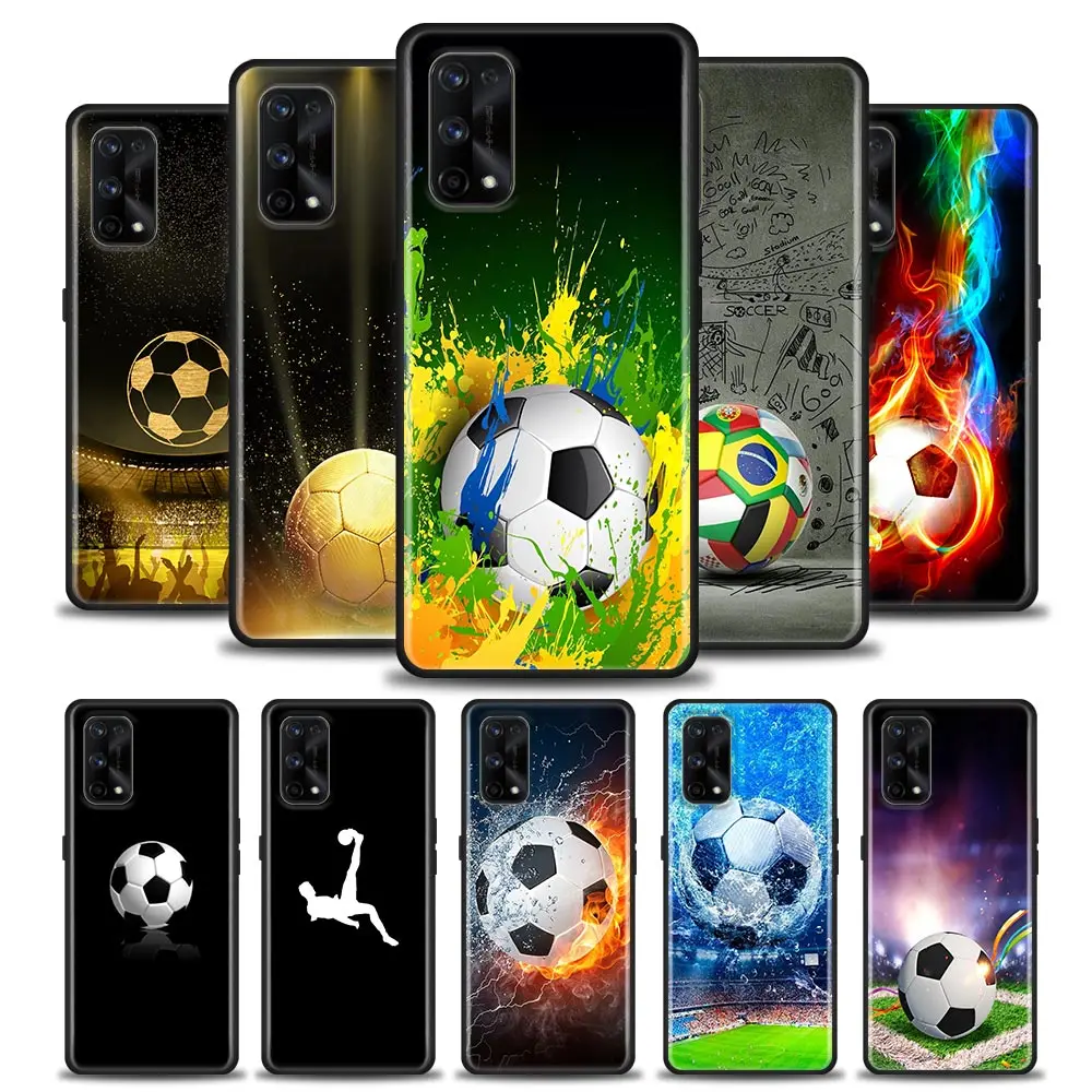 

Football Passion Soccer Ball For Cover Realme GT Master Neo 2 3 GT2 Pro GT 5G Cases Realme C35 C21Y C25 C33 C11 C12 Soft Fundas
