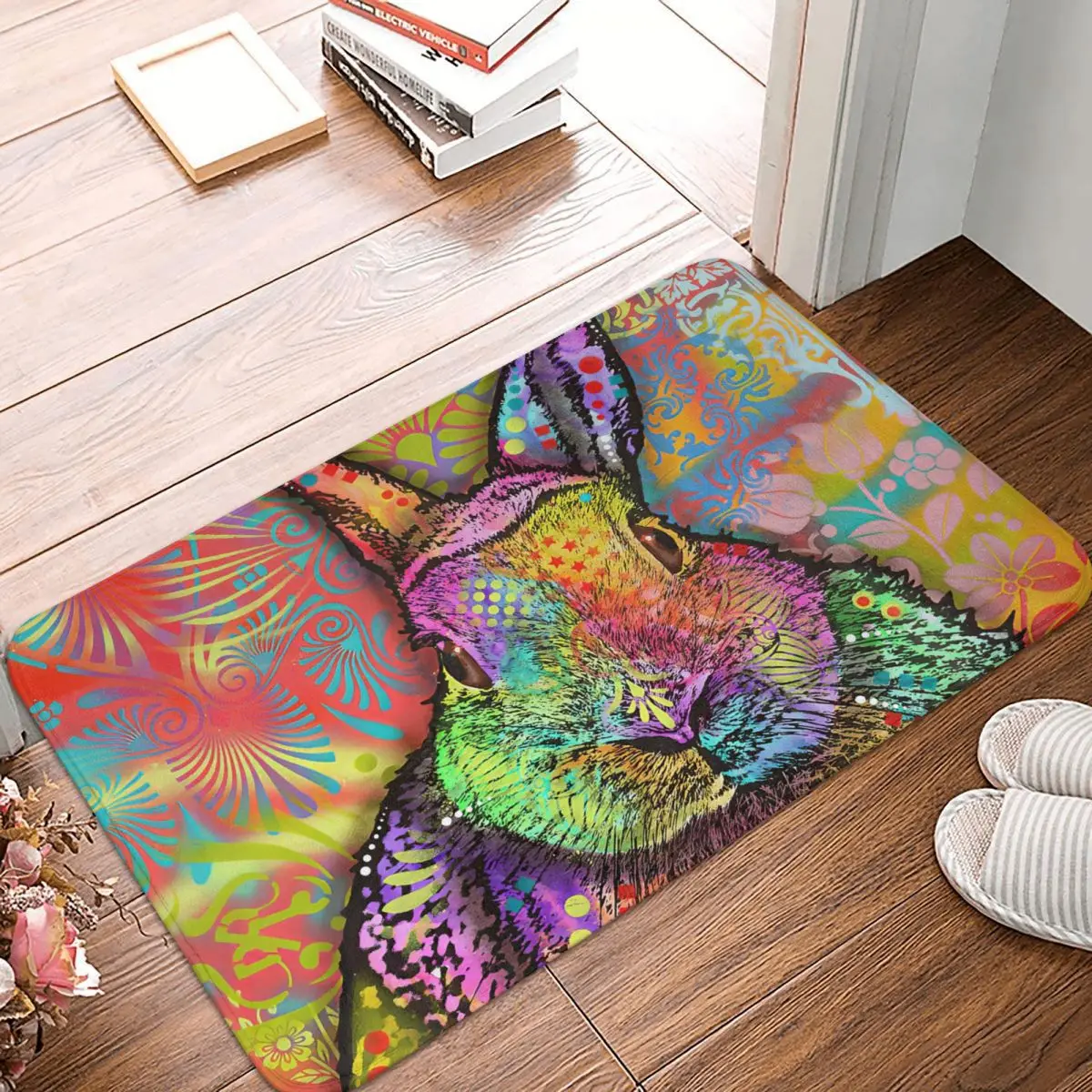 

Rabbits Doormat Rug carpet Mat Footpad Bath mat Non-slip toilet Balcony Parlor durable Washable