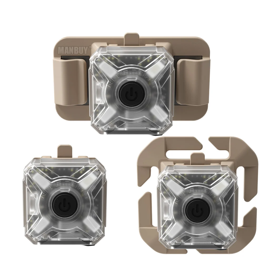 

Мини-сигнал NITECORE NU06MI, флуоресцентный красный, зеленый, синий, 4 светодиода + 3 ультравесных кронштейна, USB-шлем