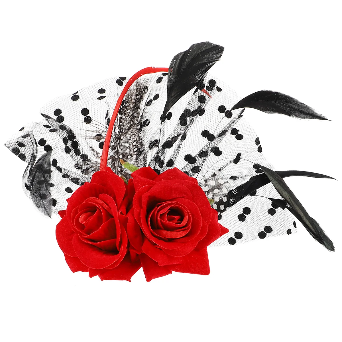 

Halloween Red Rose Hairpin Headdress Prom Dress Accessories Stage Banquet Photo Flower Masquerade Ball Clip Prom Floral Shoot
