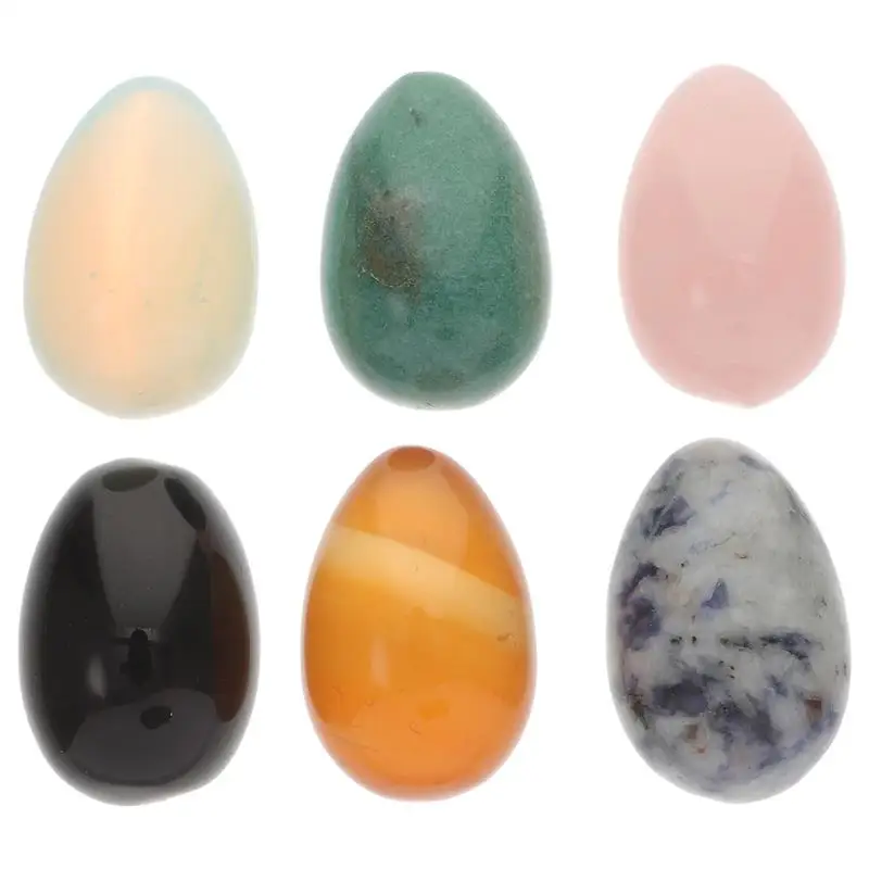 

6Pcs Crystal Pillar Decoration Crystal Statue Ornament Small Crystal Figure Table Set