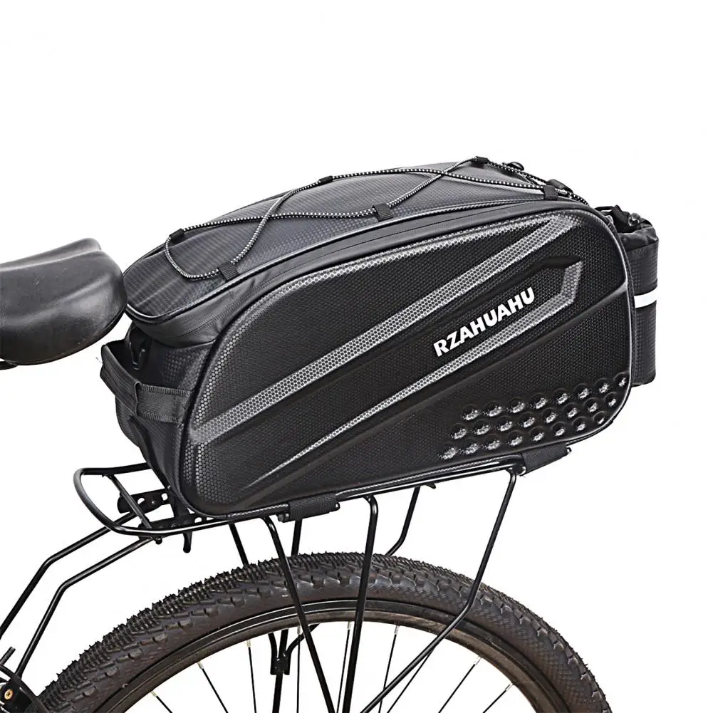 

10L Back Seat Pannier Hard Shell Dust-proof Anti-scratch Waterproof Faux Leather Anti-deformation Rear Seat Bag for Cycling