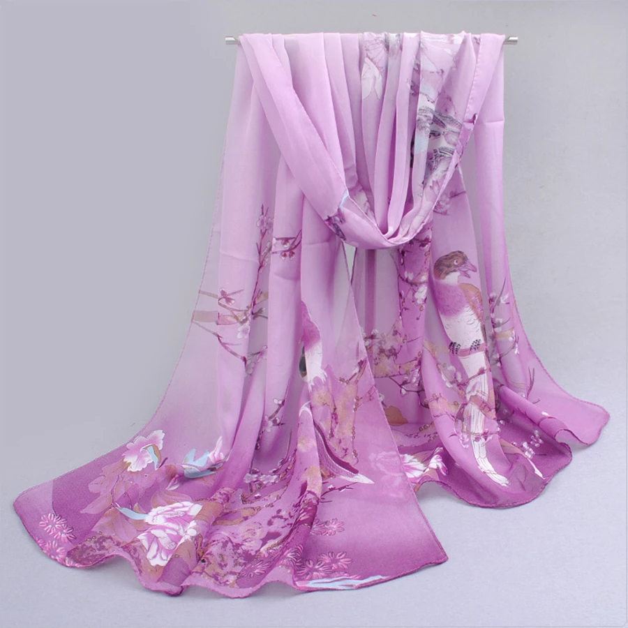 Новый шифоновый шарф, женская летняя Тонкая Шаль, тюрбан, шаль, белый от AliExpress WW