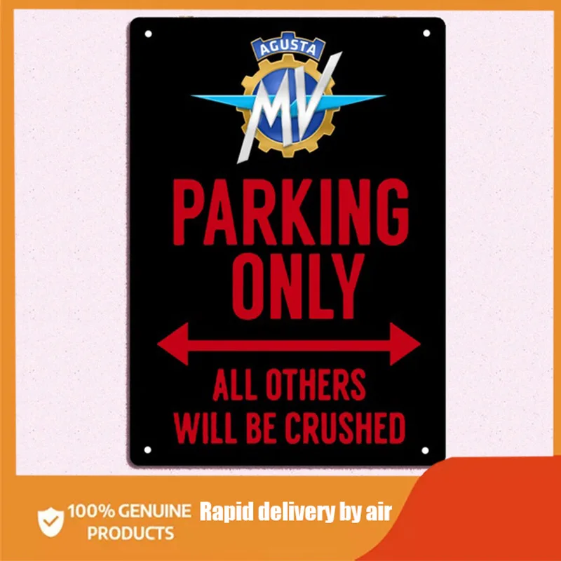 

MV Agusta Parking Only Metal Tin Sign Wall Decor Cafe Club Motorcycles wall decor metal plate outdoor decor vintage