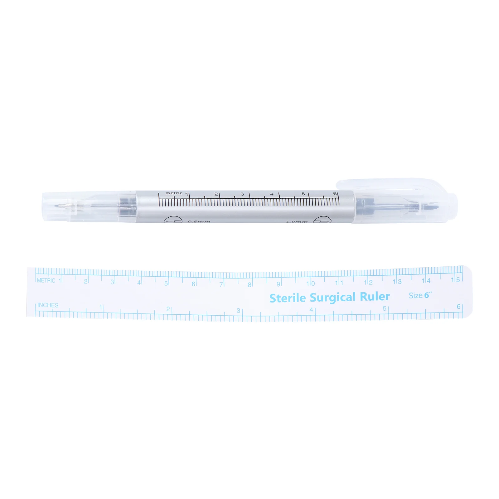 

Skin Marker Pen Double Ended Purple Ink Pen with Ruler for Permanent Makeup