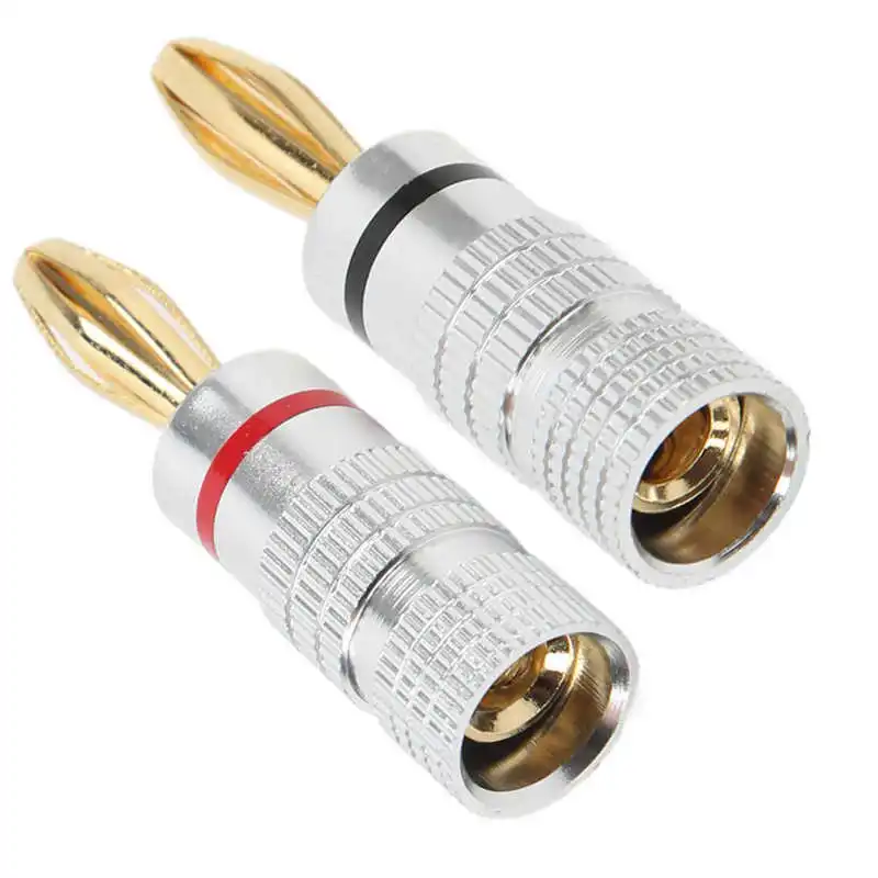 

Straight Speaker Connectors Banana Plugs 4mm/0.2in Diameter for Audio Video Receiver