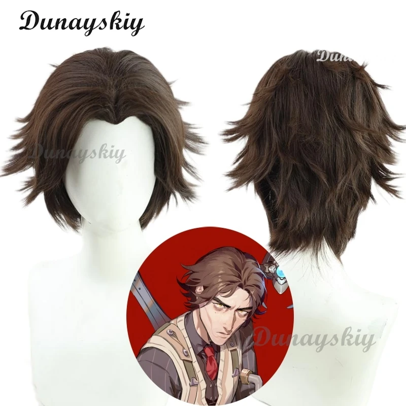 Игра LOL Arcane Viktor Косплей Парик Машина Геральд Виктор Короткие коричневые