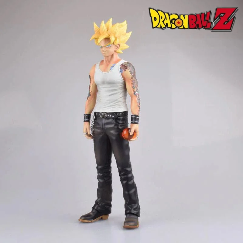 

29cm Dragon Ball Son Goku Figuren Spielzeug Anime Pvc Modell Super Saiyan Action Figma Yellow Hair Collector Dbz Modell Doll