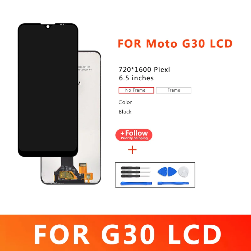 Дисплей 6 5 дюйма для Motorola Moto G30 LCDTouch дигитайзер сенсорного экрана в сборе XT2129-1