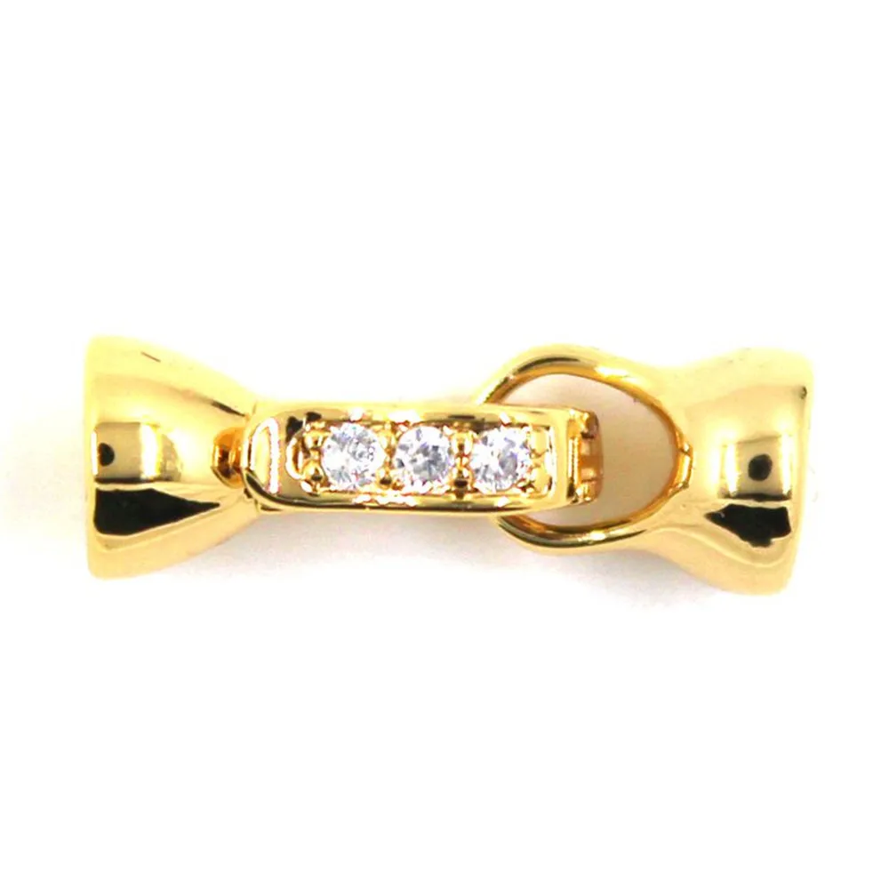 

DIY accessories quality G18K Gold Plated Clasps simple small pearl beeswax jade necklace bracelet buckle switch lock