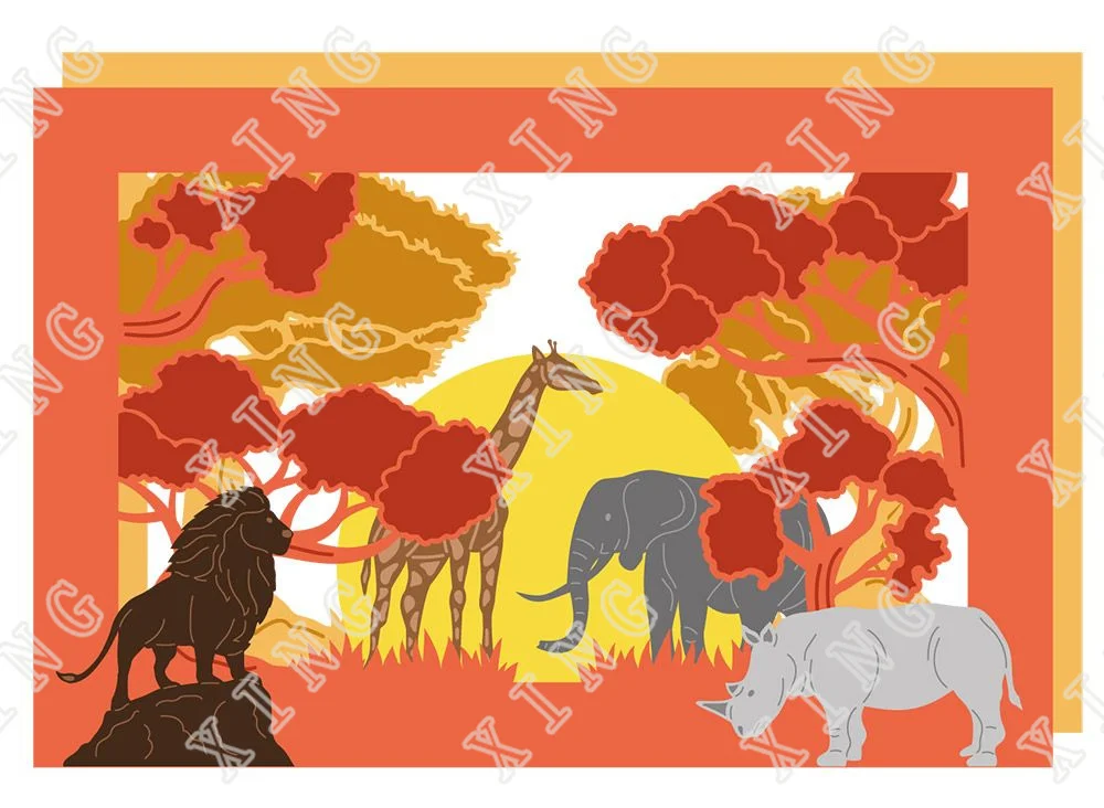 Fairy Glade Тропический рай Сказочный лес Лесной саванна Коттедж Металлические