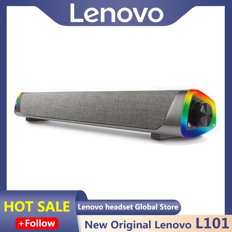 

Новый компьютерный динамик Lenovo L101, стерео музыкальный объемный сабвуфер, динамик для Macbook, ноутбука, ноутбука, ПК, проигрывателя, проводной г...