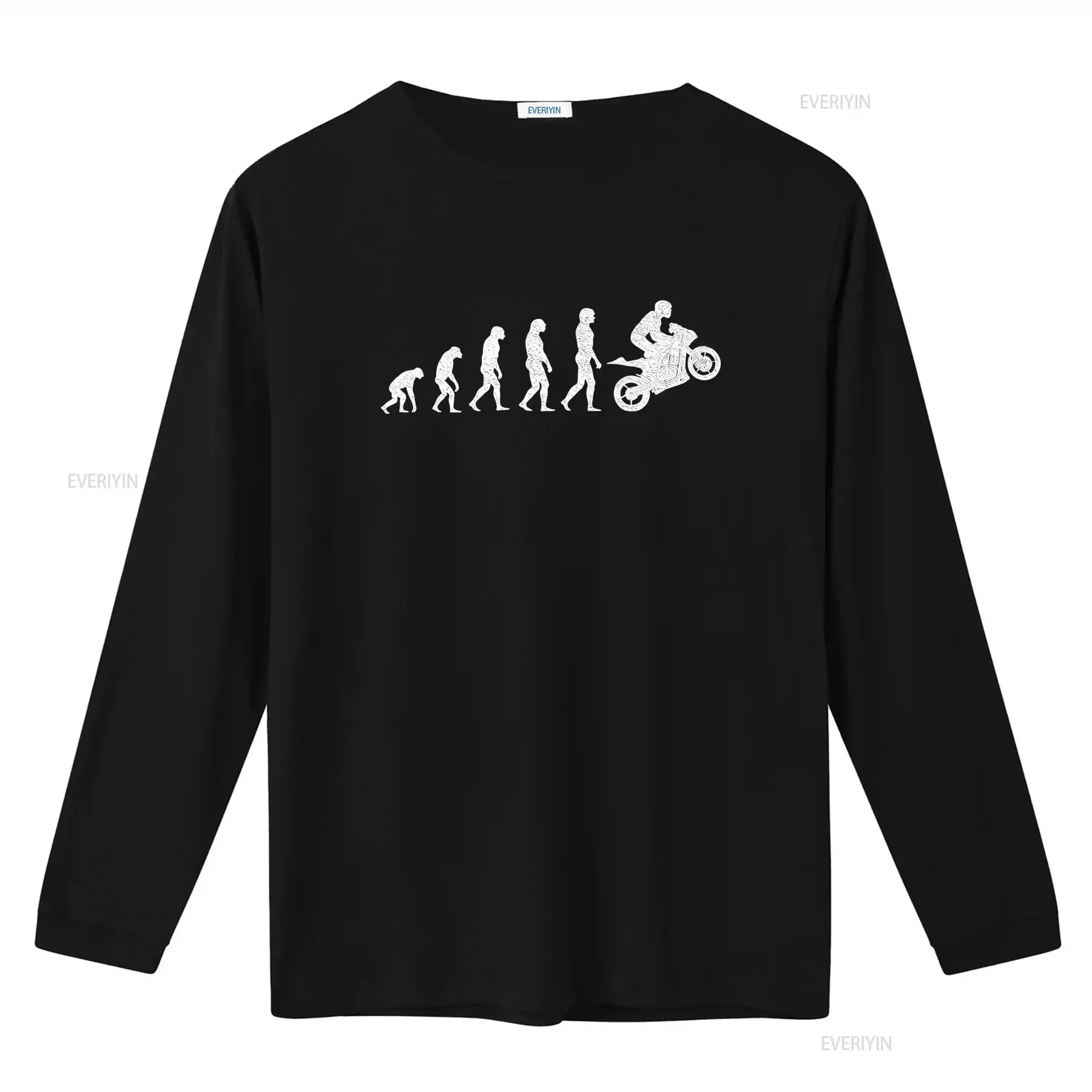 Фото Футболка Motorcycle Evolution Human Fun Driver Motocross Biker Bike MC Club, винтажная, с эффектом потертости, модная, с графическим принтом, удобная, повседневная №2