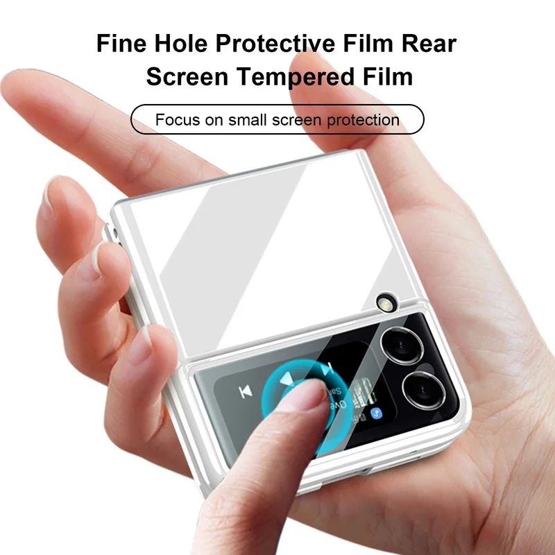 

Роскошный чехол из УФ-фарфора для Samsung Galaxy Z Flip 3, защитный чехол из закаленного стекла для камеры Samsung Z Flip 3, чехол