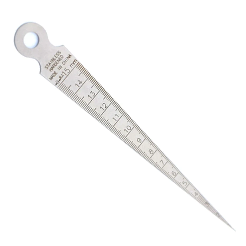 

0-15mm Stainless Steel Wedge Feeler Gap Hole Taper Gauge Test Ulnar Metric Inch