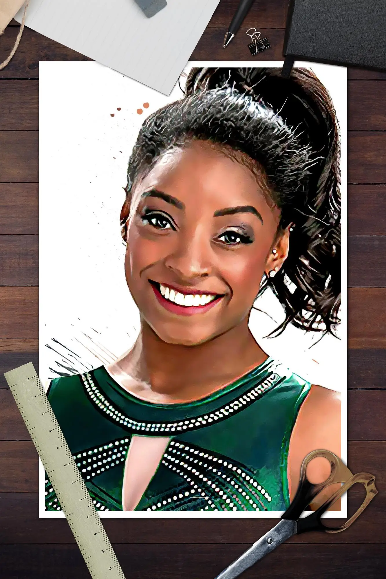 Simone biles плакат декоративной живописи холст стена искусство гостиная постеры