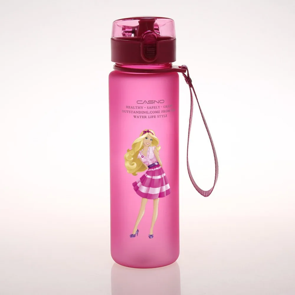 Пластиковая бутылка для воды Барби с мультяшным дизайном Спортивная фитнеса