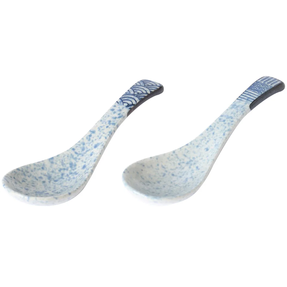 

2Pcs Multi-function Spoons Japanese Style Dinner Spoons Replaceable Spoons Supply