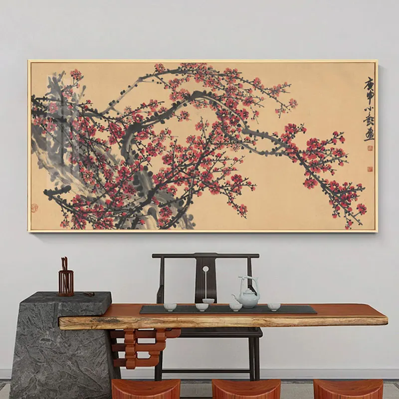 Китайские цветы птицы и цветение сливы современная абстрактная картина маслом