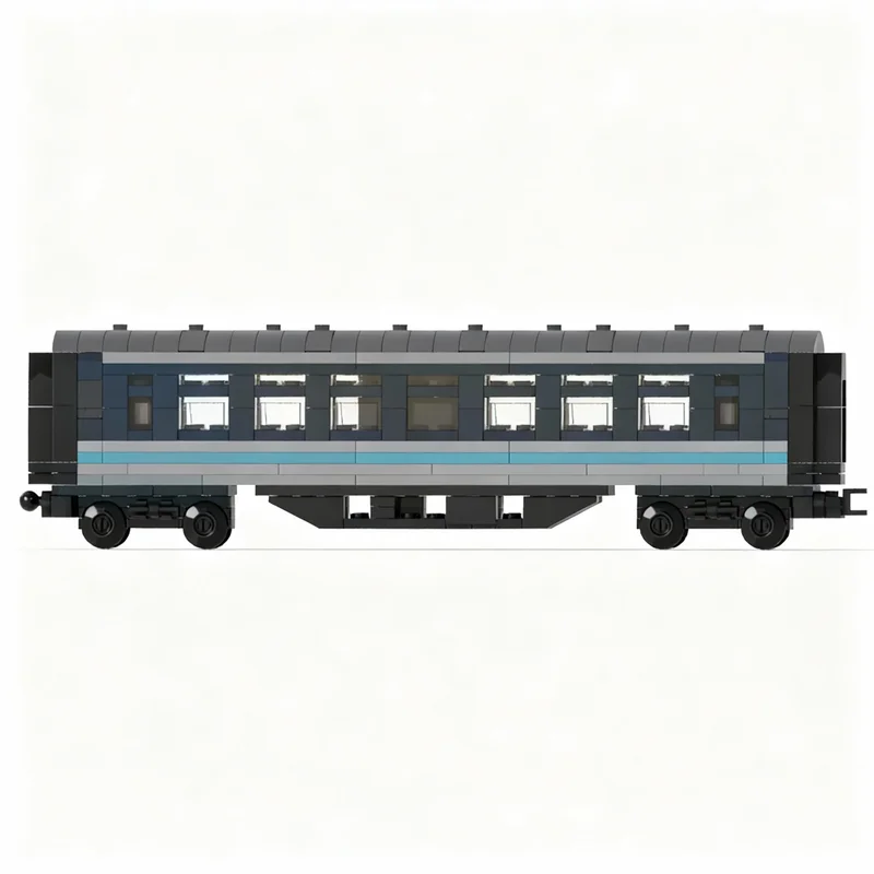 Фото 382 детали MOC Creator 4 Wide BR: Модель регионального поезда-вагона, конструктор, игрушка для сборки, рождественский подарок, DIY для детей №4