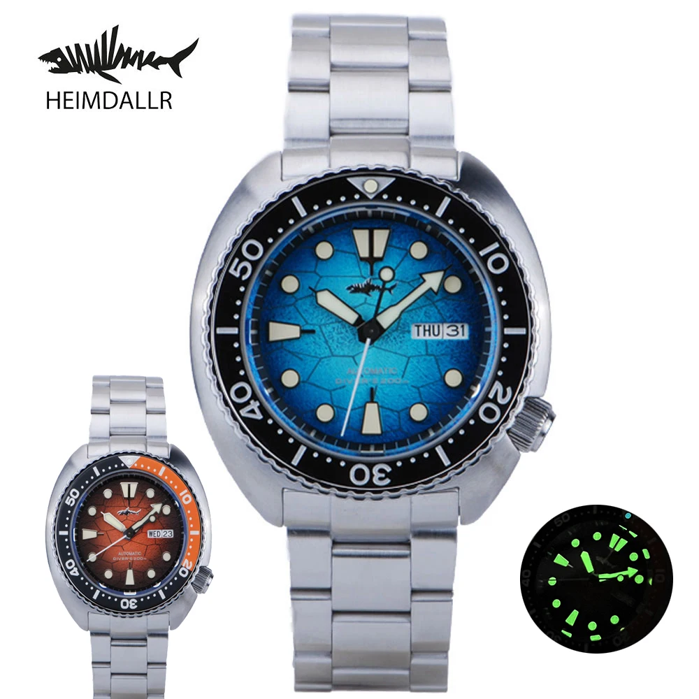 

Turtle Abalone 6105 Watch Heimdallr NH36 Movement Automatic SPR777 Sapphire Ceramic Bezel C3 Lume 20Bar Mechanical Watch Men