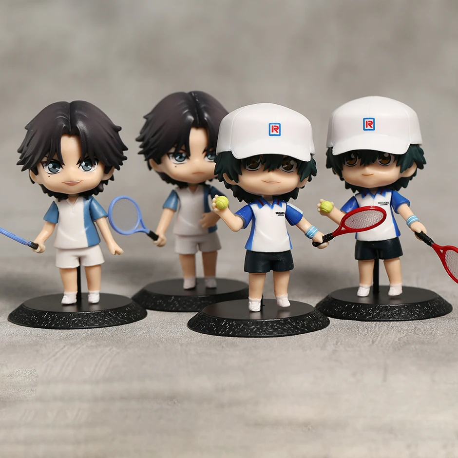 

4pcs/set 10cm Prince Of Tennis Ryoma Echizen Atobe Keigo Cute Toys Dolls PVC Figures Collectible Model Gift