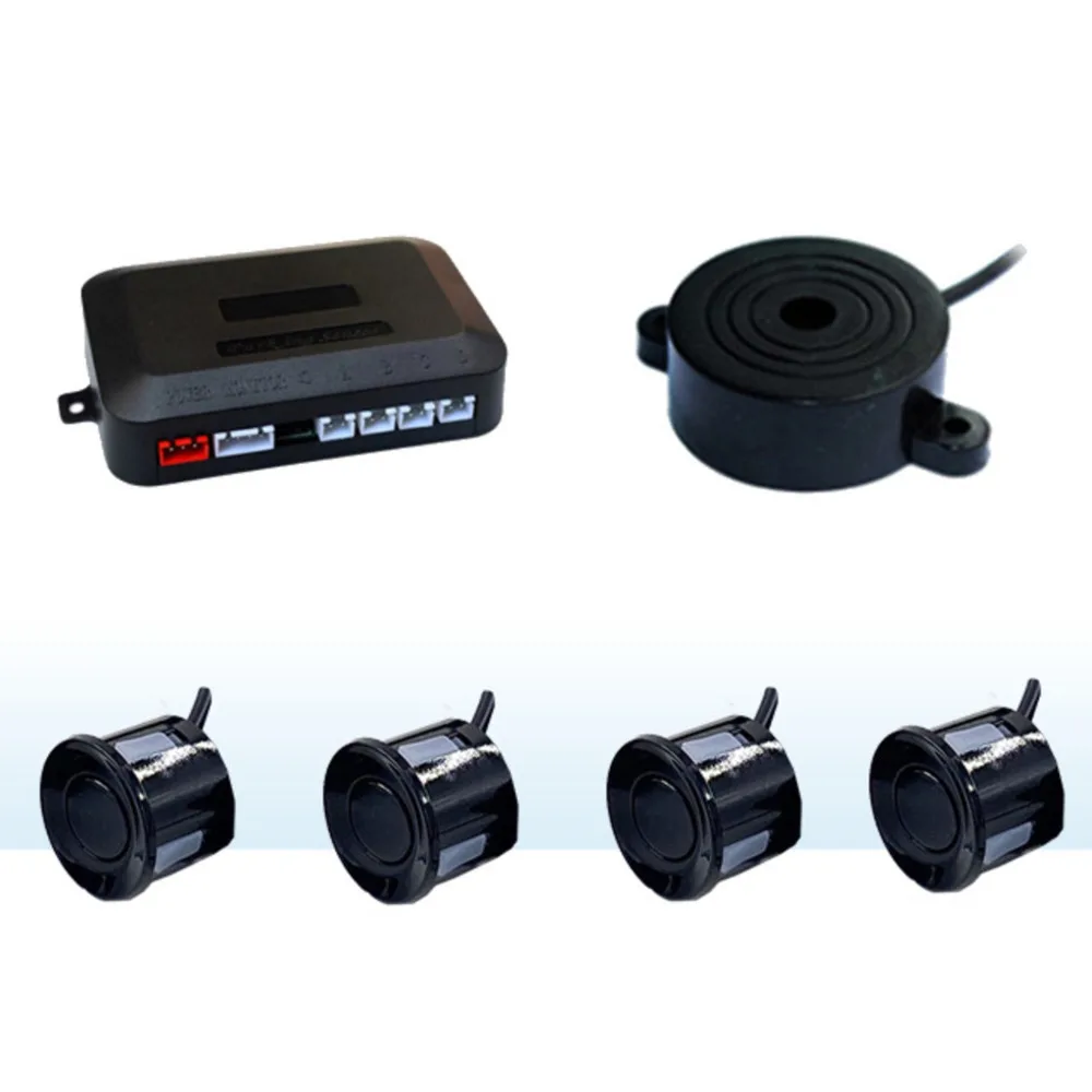 

5Pcs/lot 12V 22mm Car Parking Sensor Kit Universal 4 Sensors Buzzer Reverse Backup Radar Sound Alert Indicator Probe System