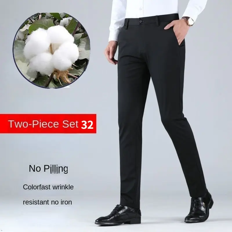 

Open-Crotch Pants Spring and Autumn Stretch Men's Casual Pants Winter Formal Wear Business Trousers Invisible Zipper Couple