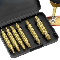 damaged screw extractor drill bit set 6pcs stripped broken screw bolt extractor remover easily take out demolition tools
