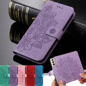 Wallet Leather Case on for Funda Xiaomi Redmi Note 9 Pro Max 9S 9T Cases Fashion Flower Leaf Flip Phone Back Cover Capinha Women
